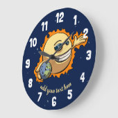 Sun u. Erdglobaler Große Wanduhr (Winkel)