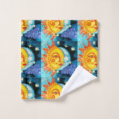 Sun u. Mond Badhandtuch Set (Waschlappen)