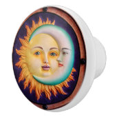 Sun- u. Mond-Gesichts-Tür-oder Fach-Züge Keramikknauf (Rechts)
