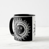 Sun u. Mondmandala-Tasse Tasse (Vorderseite Links)