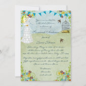 Sun Umbrella Bunting Garden Brautparty Einladung (Vorderseite)