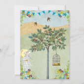 Sun Umbrella Bunting Garden Brautparty Einladung (Rückseite)