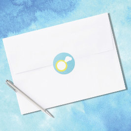 Sun und Cloud Classic Round Aufkleber