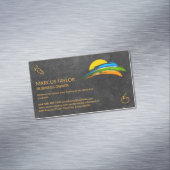 Sun und farbige Pinselstriche | KOCH Magnetische Visitenkarte (Beispiel)