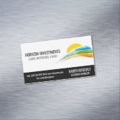 Sun und farbige Pinselstriche Magnetische Visitenkarte (Beispiel)