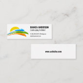 Sun und farbige Pinselstriche Mini Visitenkarte (Vorne/Hinten)