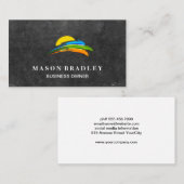 Sun und farbige Pinselstriche Visitenkarte (Vorne/Hinten)