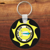 SUN- UND FUN-LOGO-SCHLÜSSELANHÄNGER (SCHWARZ) SCHLÜSSELANHÄNGER (Vorderseite)