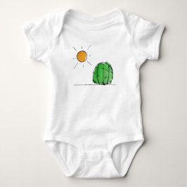Sun und Kaktus-Aquarell-Baby-Jersey-Bodysuit Baby Strampler