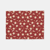 Sun und Mond auf Rot Fleecedecke (Vorderseite (Horizontal))