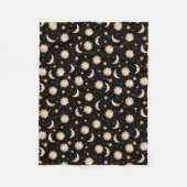 Sun und Mond auf Schwarzem Fleecedecke (Vorderseite)