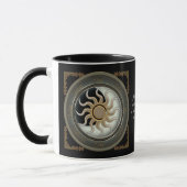 Sun und Mond-heidnisches Rad-personalisierte Tasse (Links)