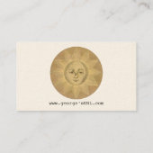 Sun und Mond-kundengerechtes Monogramm Visitenkarte (Rückseite)