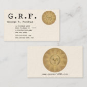 Sun und Mond-kundengerechtes Monogramm Visitenkarte (Vorne/Hinten)