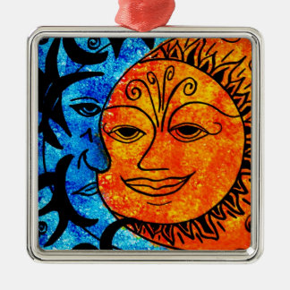 Sun und Mond Ornament Aus Metall