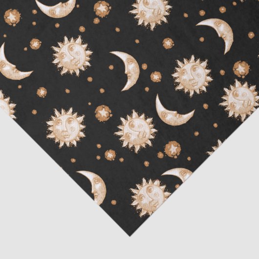 Sun und Mond-Schwarzes Seidenpapier (Ausschnitt)