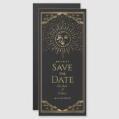 Sun- und Mond-Tarot Save the Date Magnetkarte Magneteinladung (Vorne/Hinten)