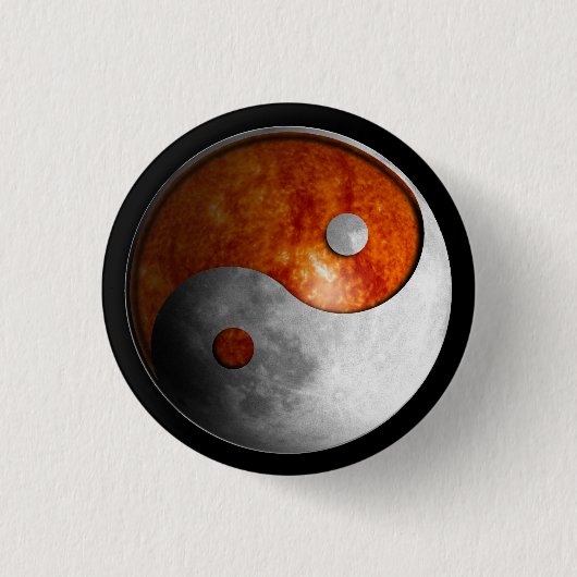 Sun und Mond Yin Yang Button (Vorderseite)