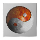 Sun und Mond Yin Yang Fliese (Vorderseite)