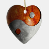 Sun und Mond Yin Yang Keramik Ornament (Rechts)