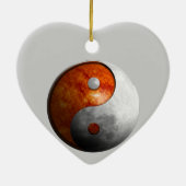 Sun und Mond Yin Yang Keramik Ornament (Hinten)