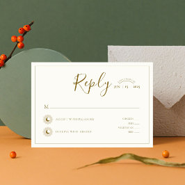 Sun und Mond Zeitlose Antwortkarte Einladung