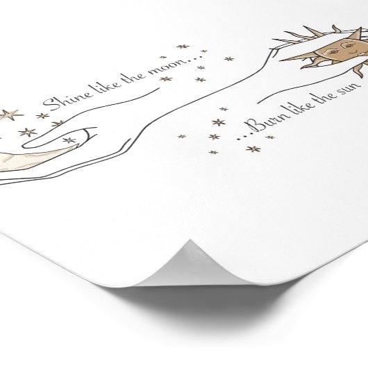 Sun- und Mondplakat Poster (Ecke)