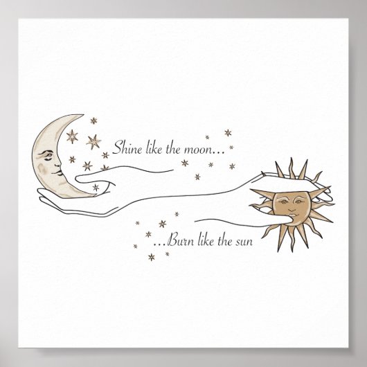 Sun- und Mondplakat Poster (Vorne)