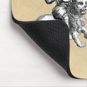 Sun- und Mondsymbole Sepia Mousepad (Ecke)