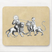 Sun- und Mondsymbole Sepia Mousepad (Vorne)