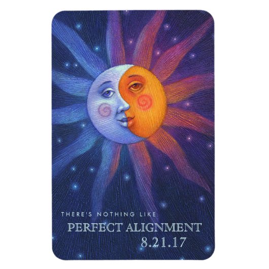 Sun und Moon Eclipse Perfect Alignment 4 x 6 Magnet (Vertikal)