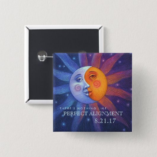 Sun und Moon Eclipse Perfect Alignment Button (Vorne & Hinten)