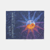 Sun und Moon Eclipse Perfect Alignment Fleecedecke (Vorderseite (Horizontal))