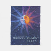 Sun und Moon Eclipse Perfect Alignment Fleecedecke (Vorderseite)