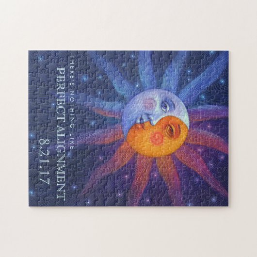 Sun und Moon Eclipse Perfect Alignment Puzzle (Horizontal)