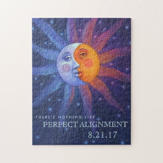 Sun und Moon Eclipse Perfect Alignment Puzzle (Vertikal)