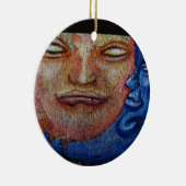 Sun und Moon Face Graffiti Keramik Ornament (Rechts)