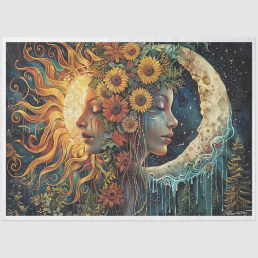 Sun und Moon Goddess Seidenpapier (Vorderseite)