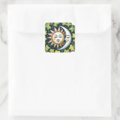 Sun und Moon Ivy Quadratischer Aufkleber (Tasche)