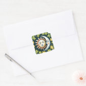 Sun und Moon Ivy Quadratischer Aufkleber (Umschlag)