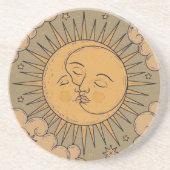 Sun und Moon Mandala Getränkeuntersetzer (Vorne)