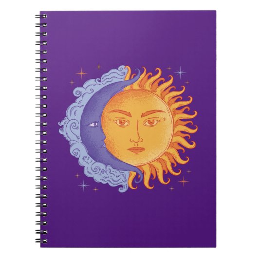 Sun- und Moon-Notebook Notizblock (Vorderseite)