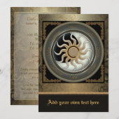 Sun und Moon Pagan Wheel Große Einladung (Vorne/Hinten)