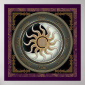 Sun und Moon Pagan Wheel Poster (Vorne)