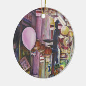 Sun und Moon Pink Balloon, Singapur Keramik Ornament (Links)