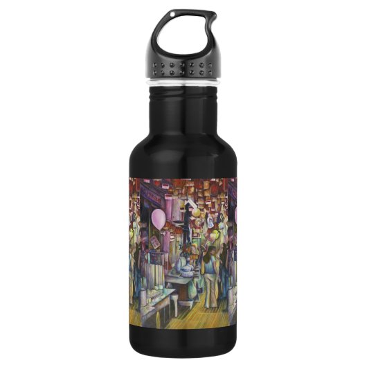 Sun und Moon Pink Balloon, Singapur Trinkflasche (Vorderseite)