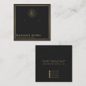 Sun und Moon Witchy Stud Earring Display Card Quadratische Visitenkarte (Vorne/Hinten)