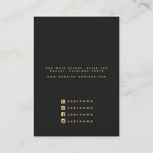 Sun und Moon Witchy Stud Earring Display Card Visitenkarte (Rückseite)