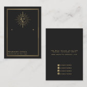 Sun und Moon Witchy Stud Earring Display Card Visitenkarte (Vorne/Hinten)