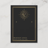 Sun und Moon Witchy Stud Earring Display Card Visitenkarte (Vorderseite)